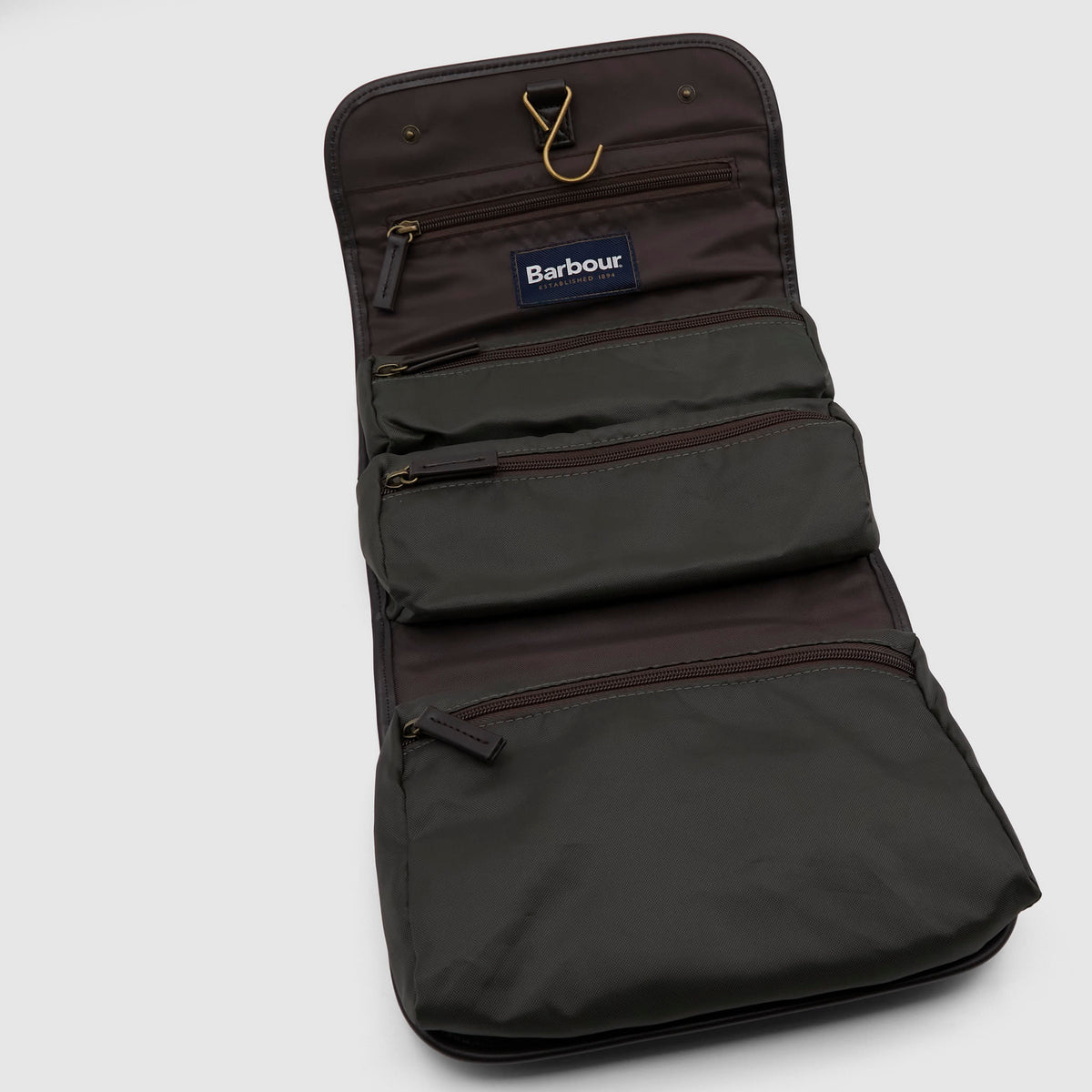 Barbour Waxed Hanging Washbag