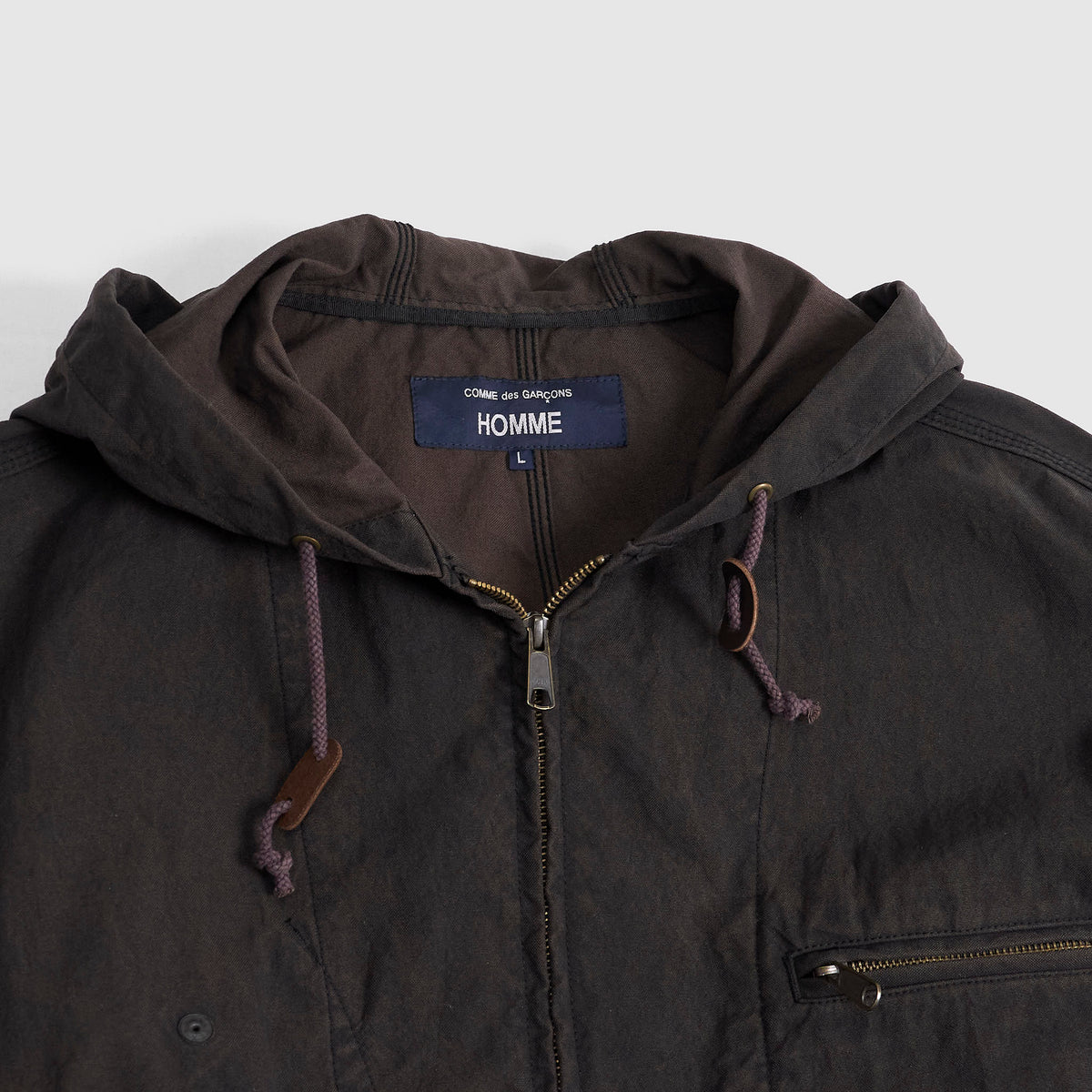 Comme Des Garçons Homme Hooded Canvas Anorak