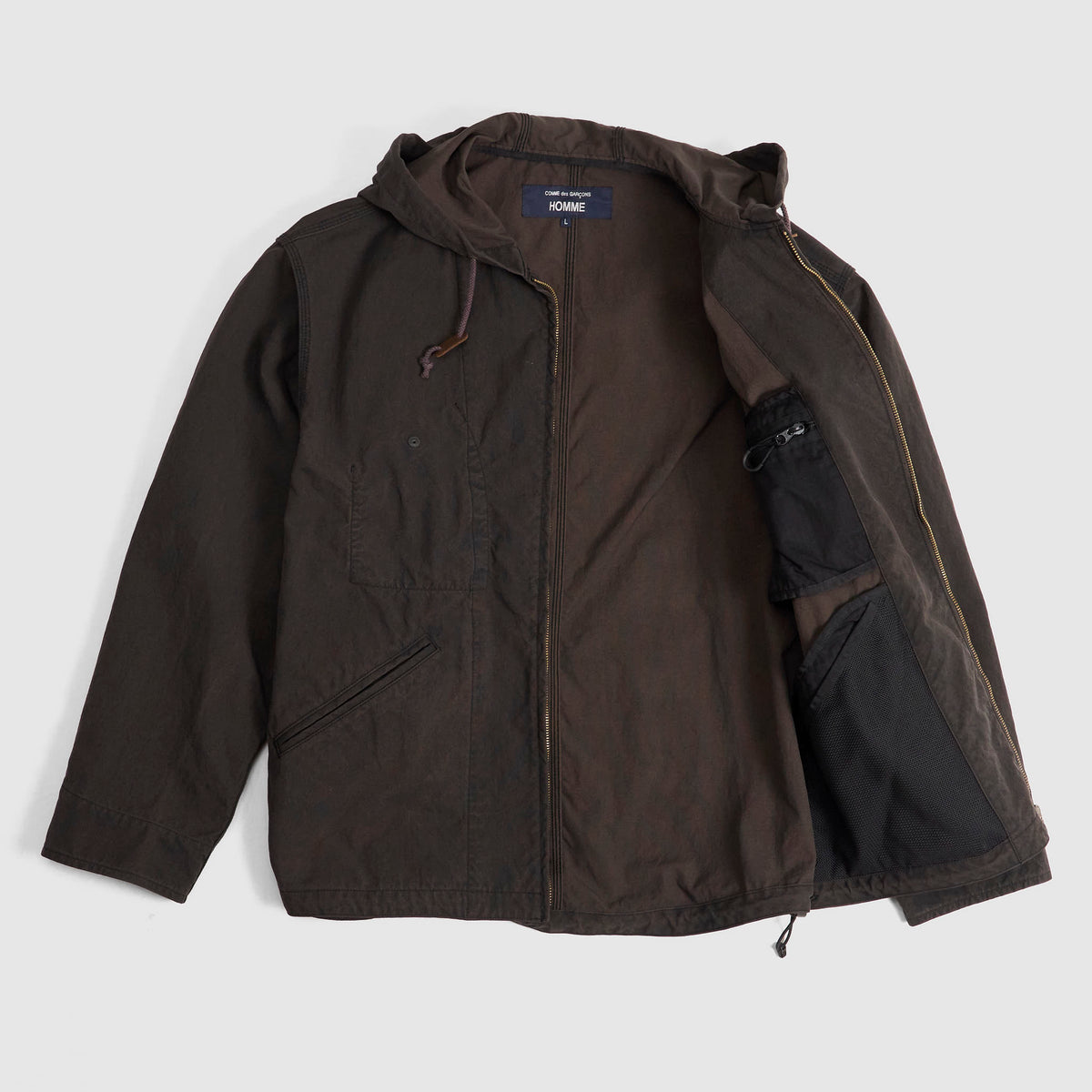 Comme Des Garçons Homme Hooded Canvas Anorak