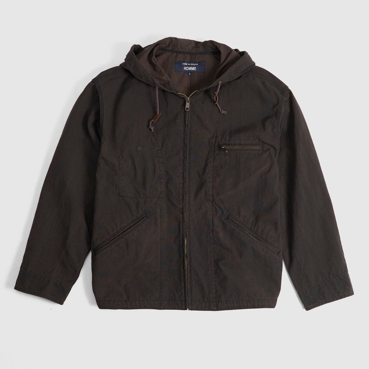 Comme Des Garçons Homme Hooded Canvas Anorak