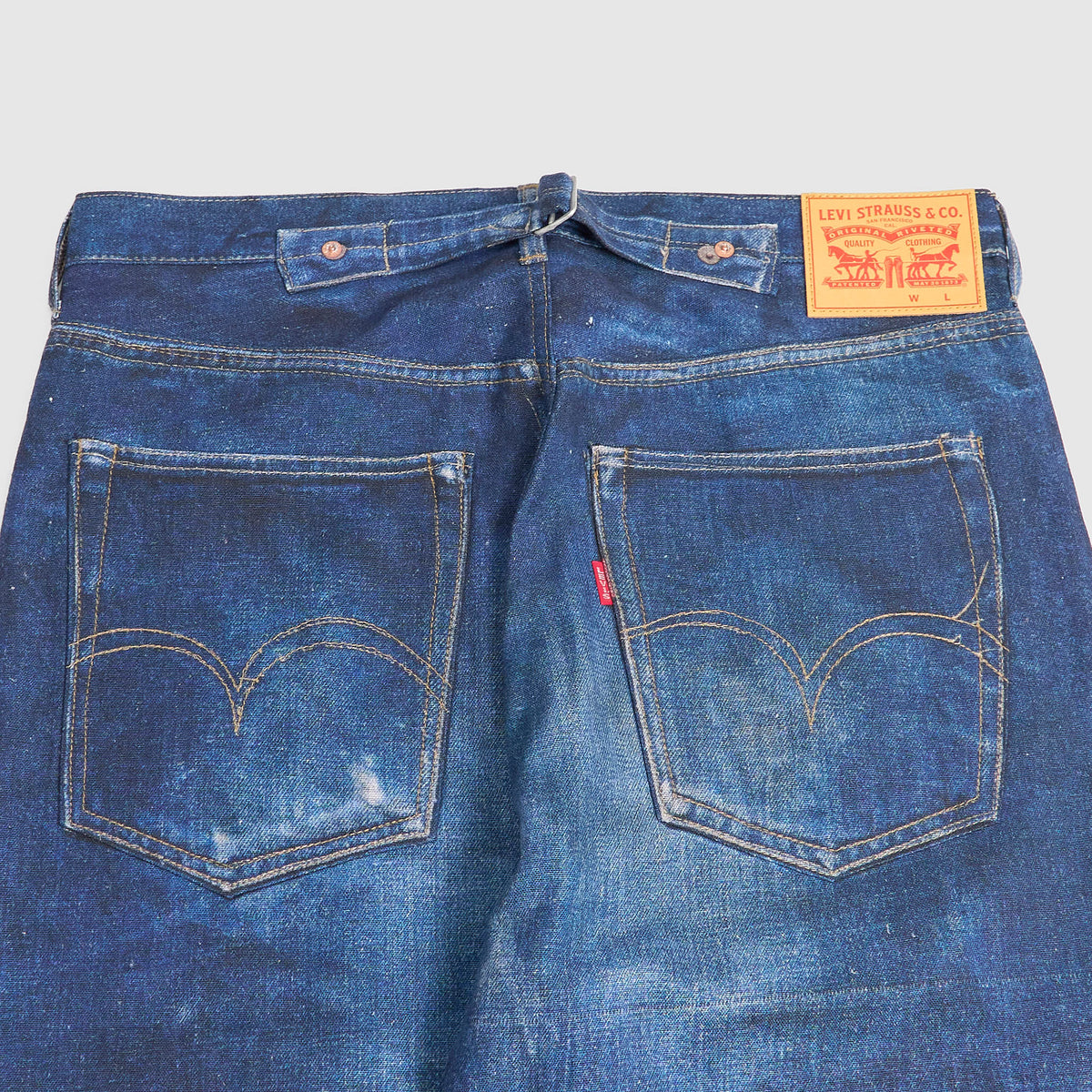 Junya Watanabe Man x Levi's® Cinchback Printed Big-E Linen Denim Jeans