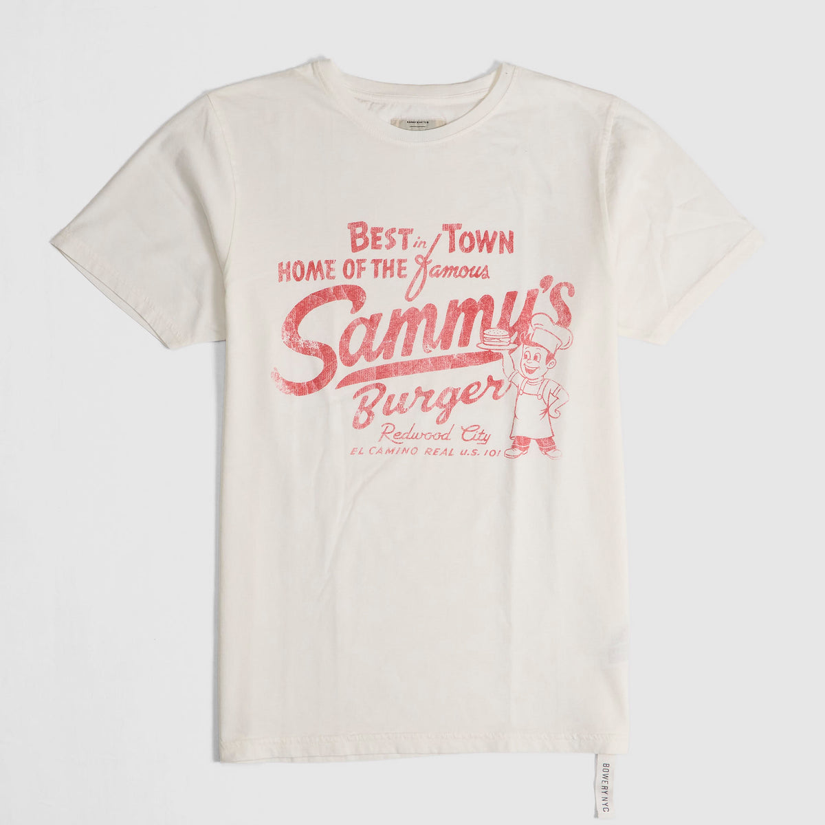 Bowery NYC Sammys Burger Crew Neck T-Shirt