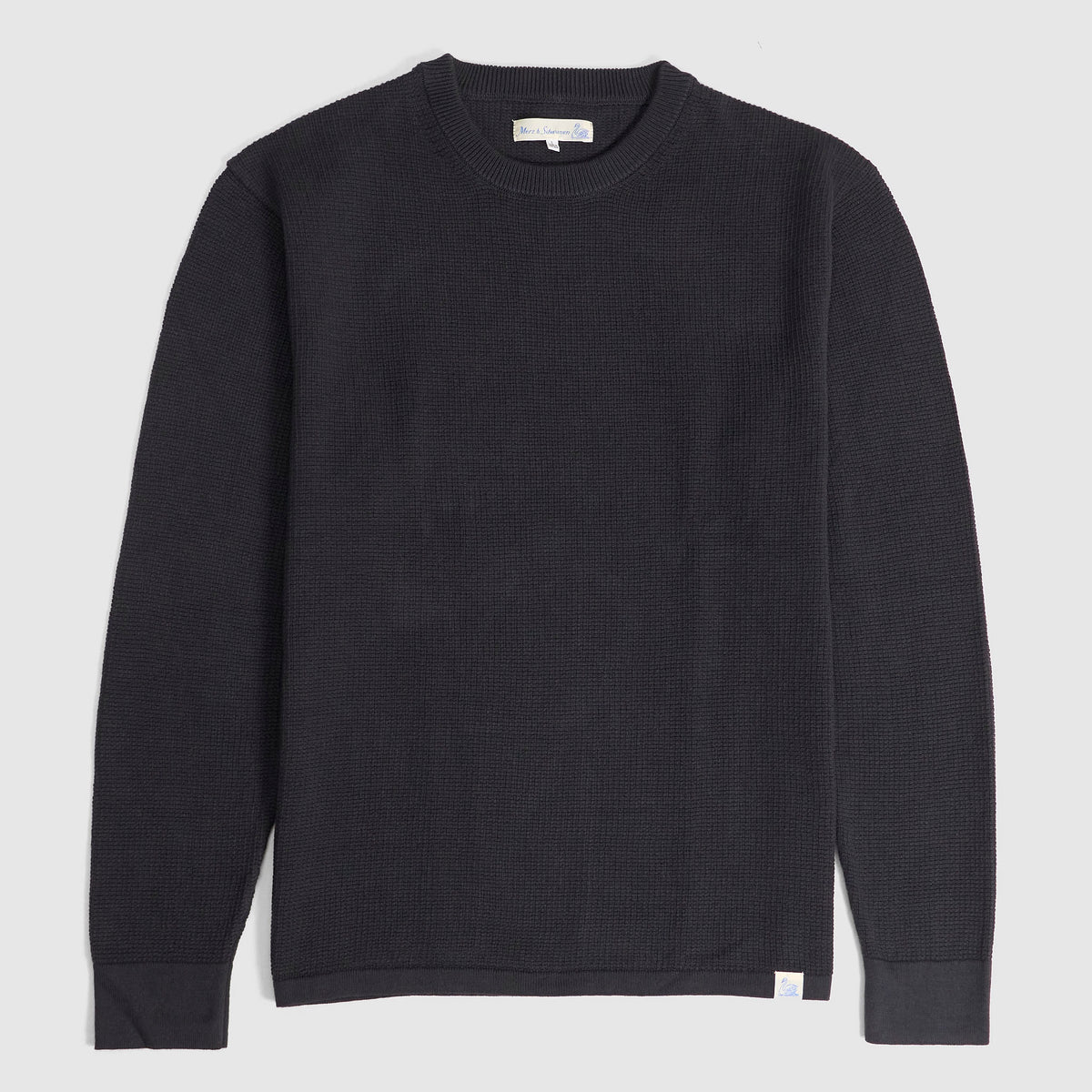 Merz b. Schwanen Lightweight Waffle Long Sleeves Crewneck Shirt