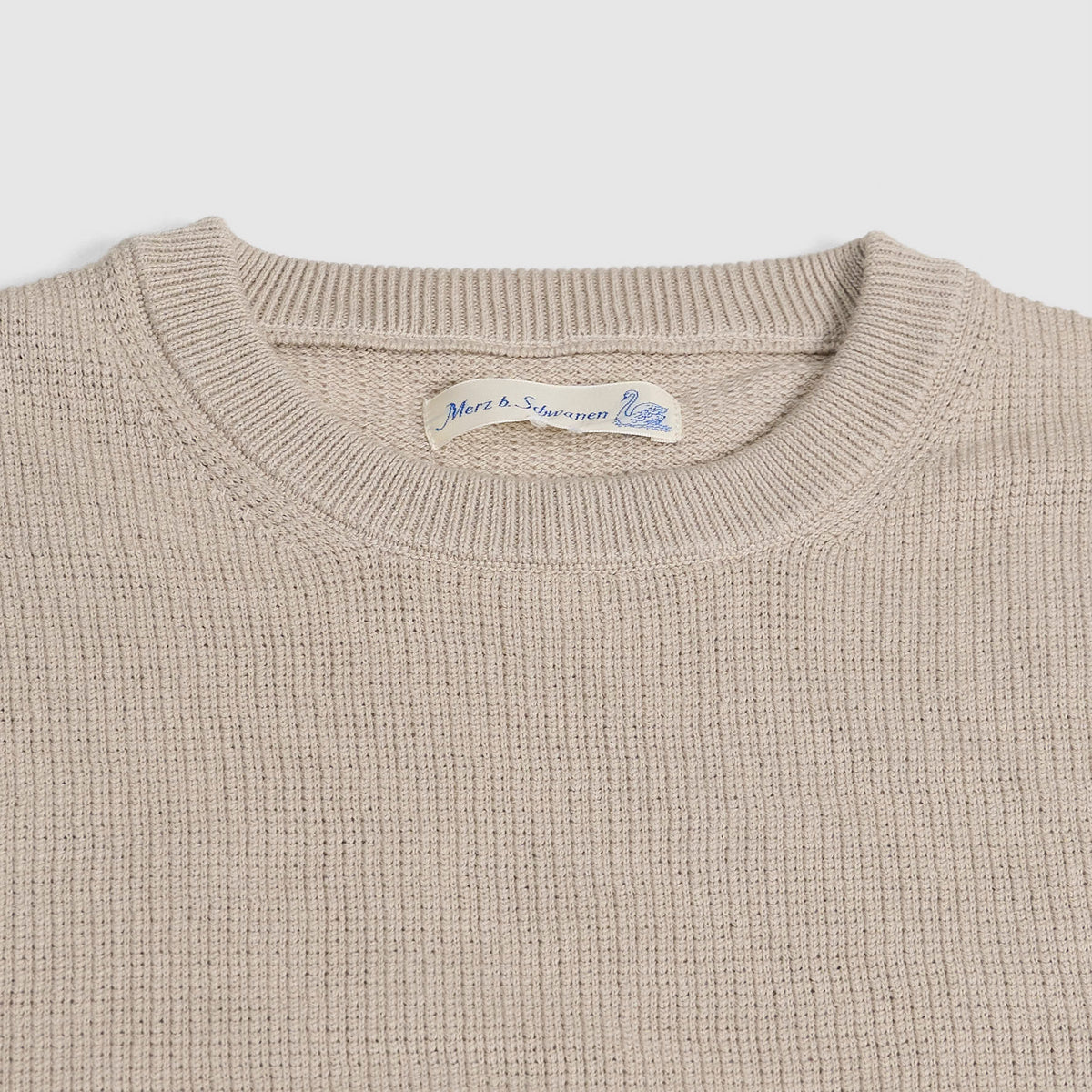 Merz b. Schwanen Lightweight Waffle Long Sleeves Crewneck Shirt
