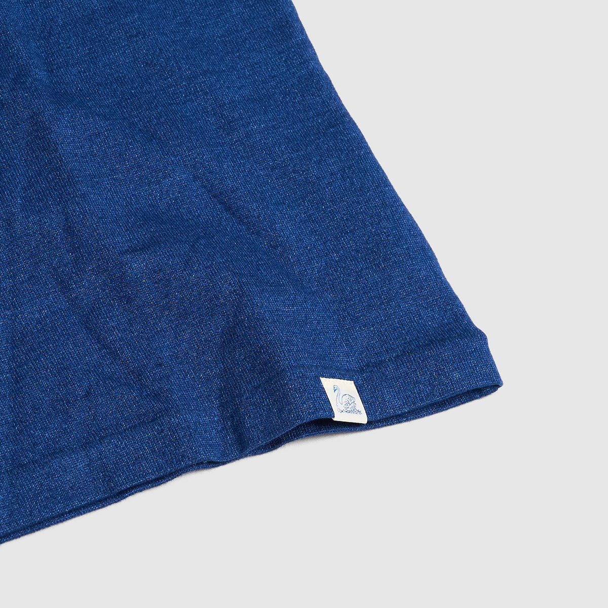 Merz b. Schwanen Ladies Short Sleeves Indigo Dyed Crew Neck T-Shirt