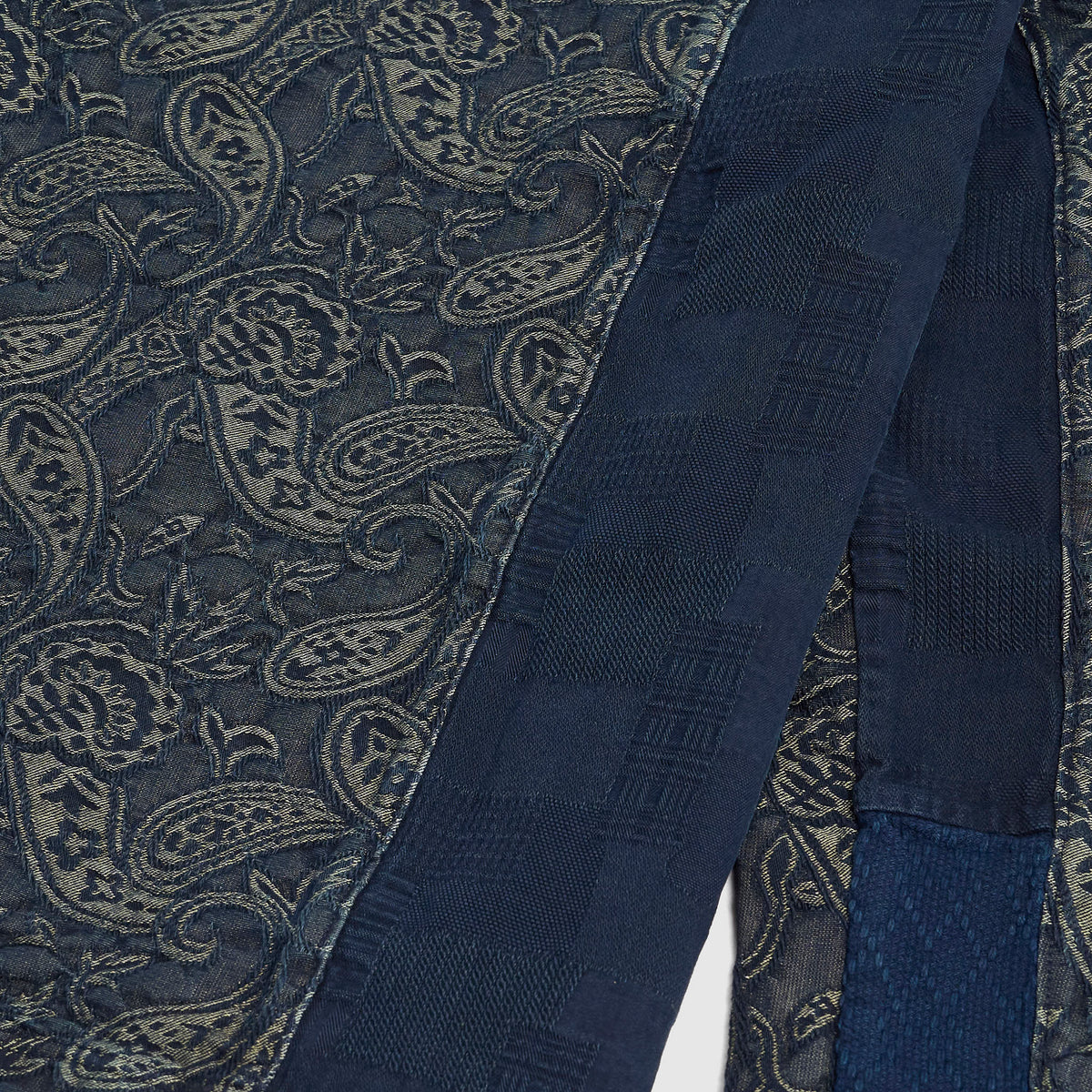 KRM Indigo Patchwork Washi Jacquard Overshirt