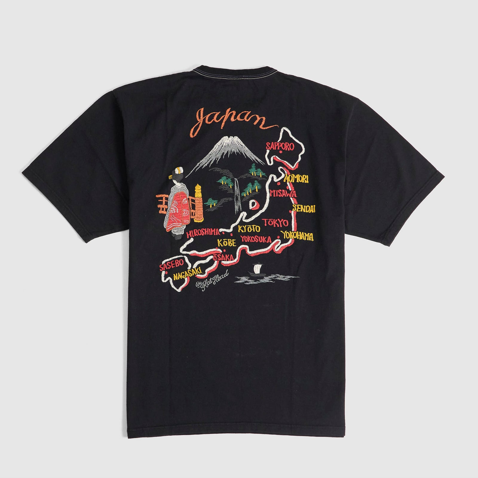 The Flat Head Printed Embroidery- Style Crew Neck Special T-Shirt