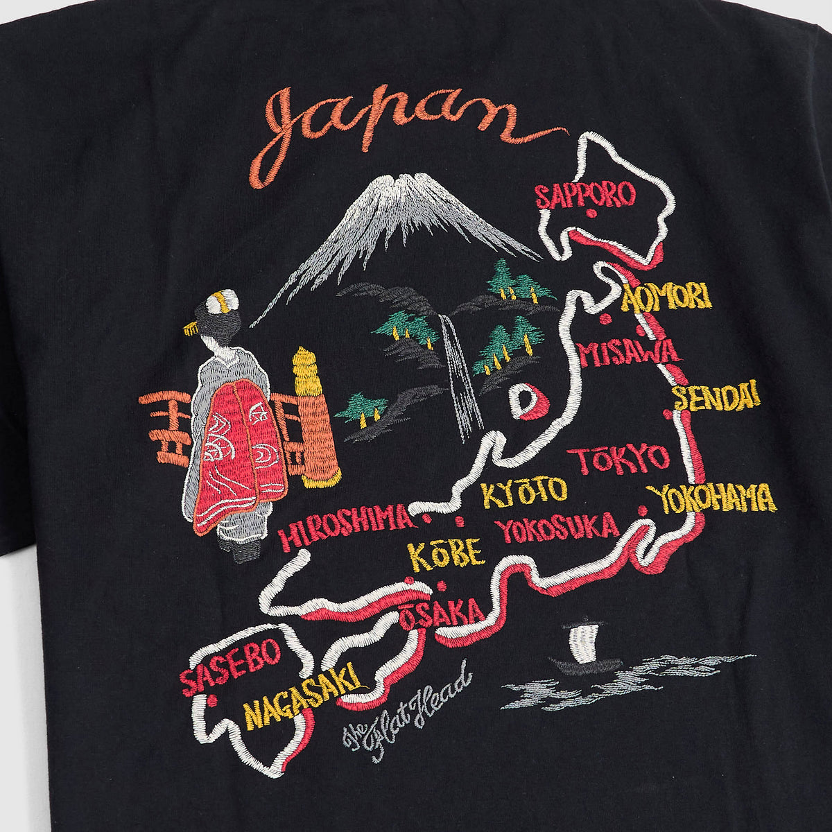 The Flat Head Printed Embroidery- Style Crew Neck Special T-Shirt