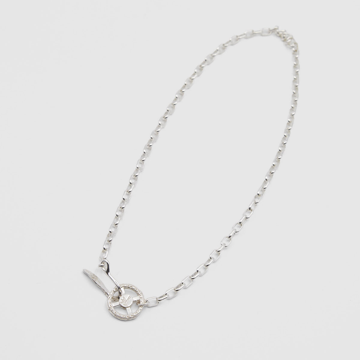 The Flat Head 925 50cm Feather Hook Chain Necklace