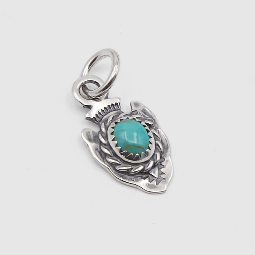 The Flat Head Arrowhead Turquoise Stone Sterling Pendant