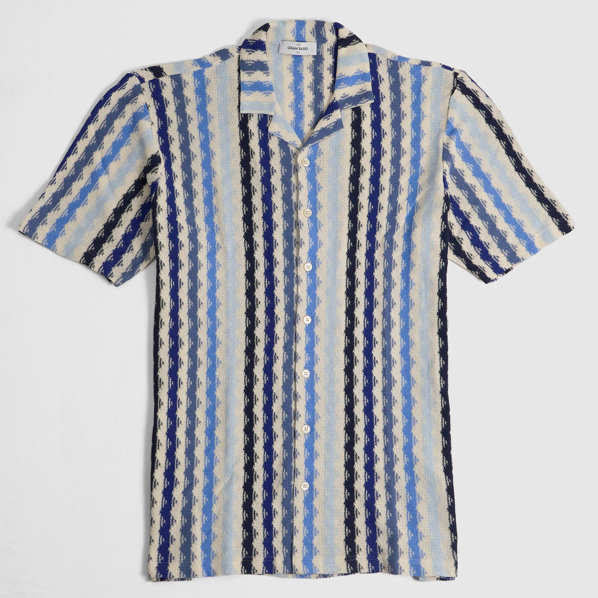Gran Sasso Knitted Lightning Short Sleeve Shirt