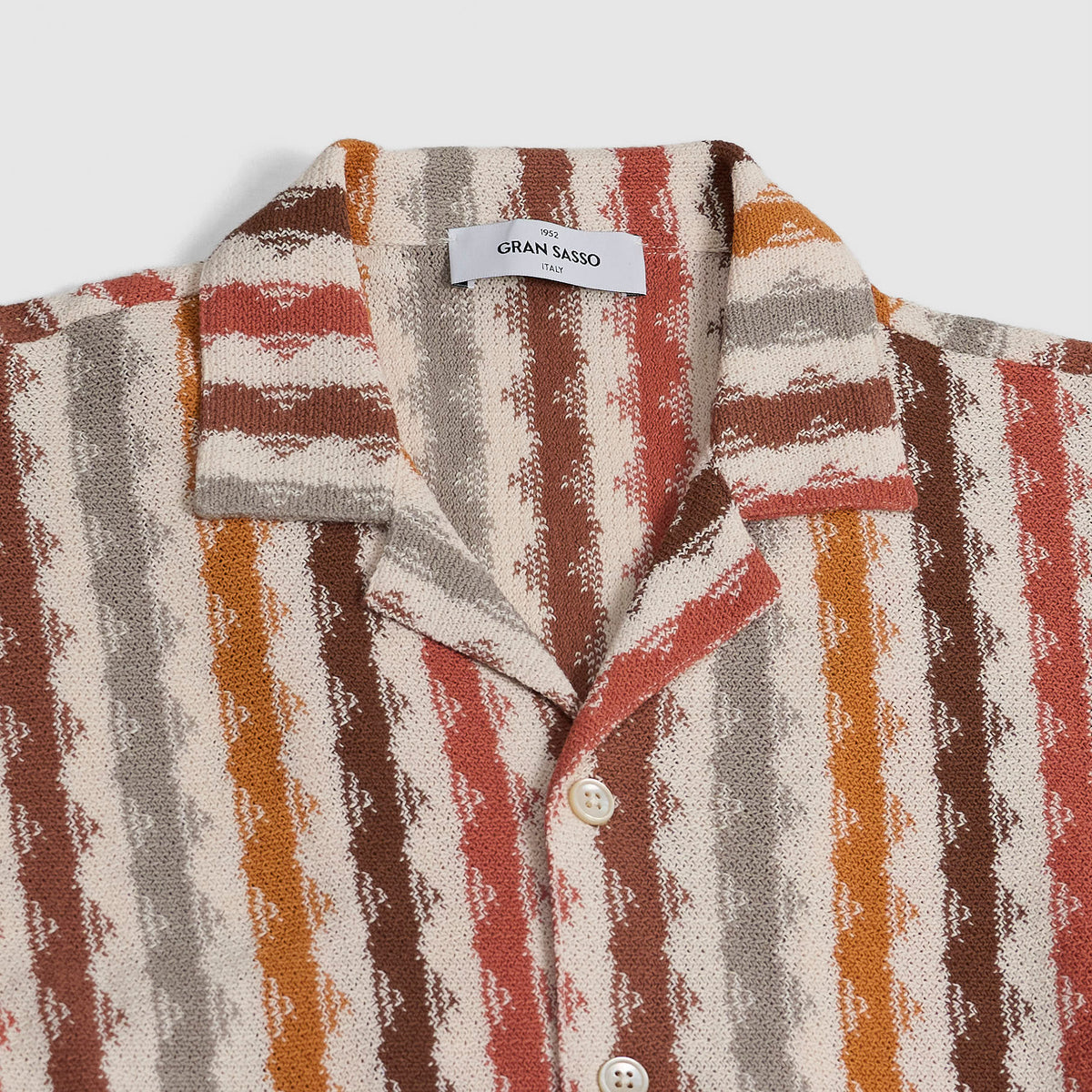 Gran Sasso Knitted Lightning Short Sleeve Shirt