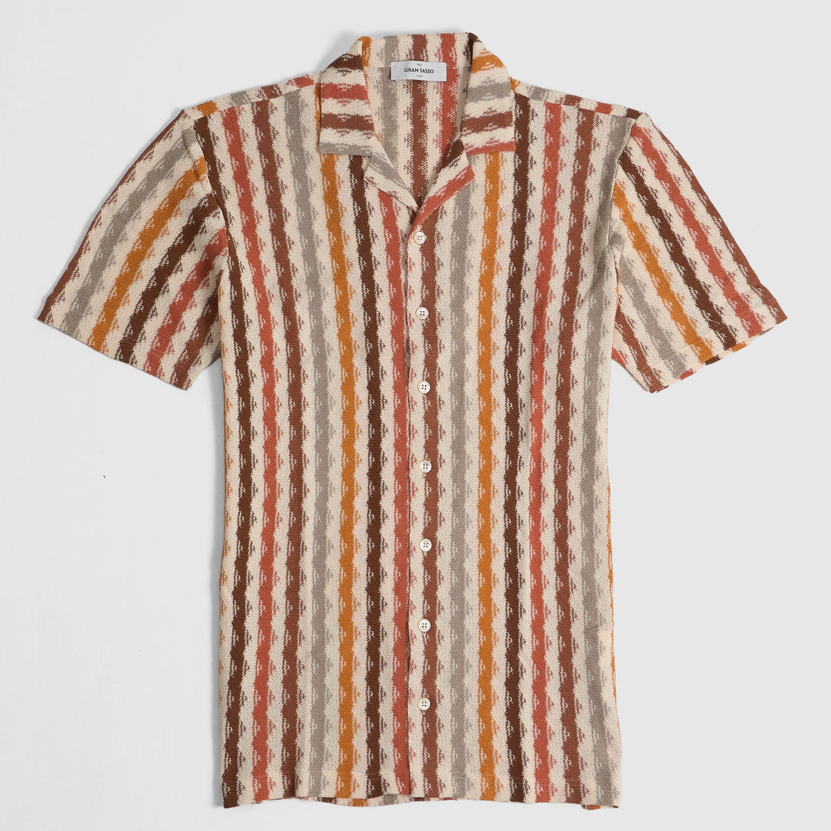 Gran Sasso Knitted Lightning Short Sleeve Shirt