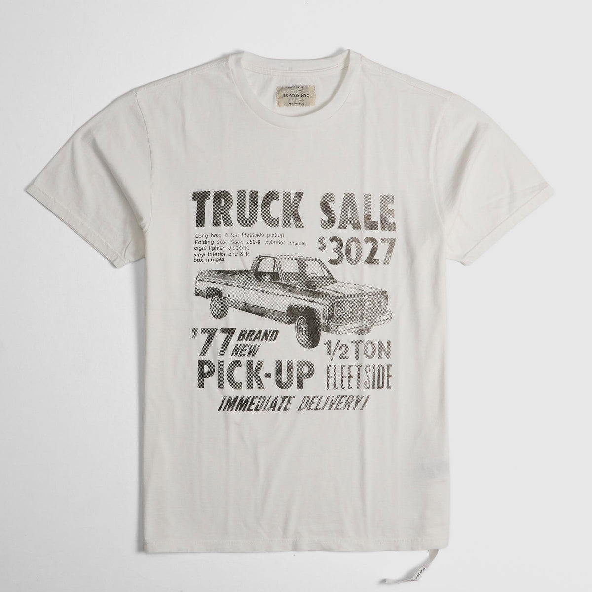 Bowery NYC Crew Neck Truck Sale T-Shirt