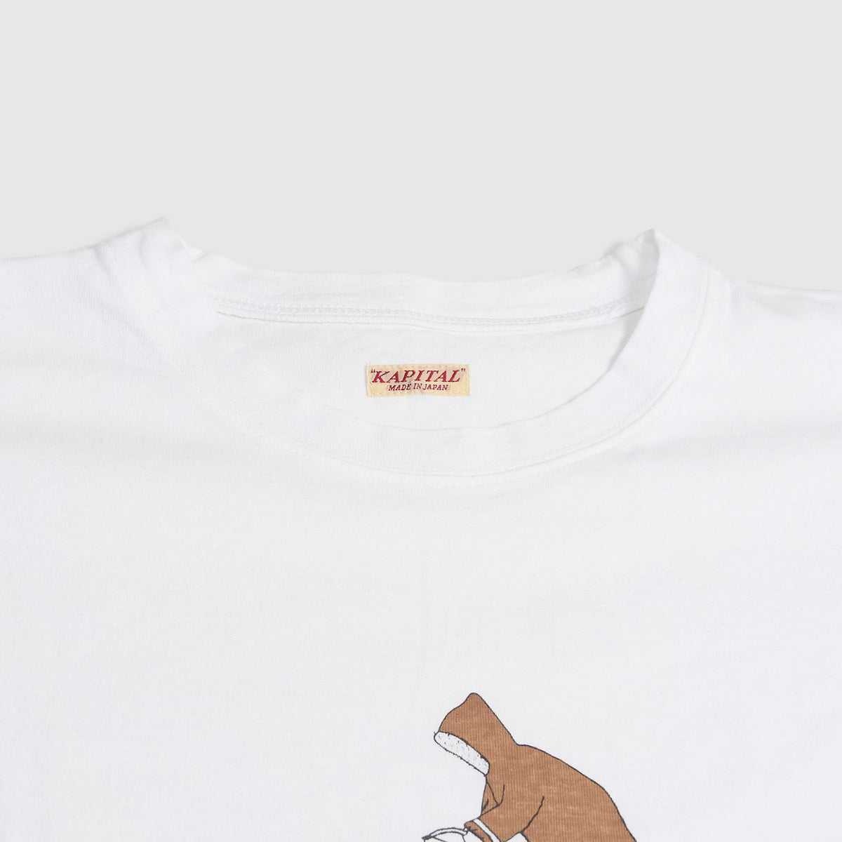 Kapital Hand Dyed Ice Fishing Crew Neck Indigo T-Shirt