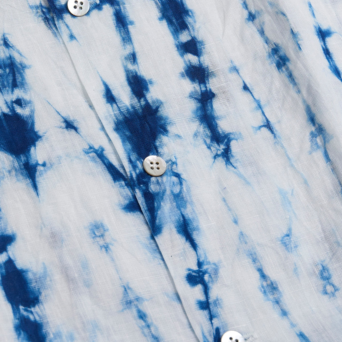 Kapital French Linen Tokushima Shibori Dye Linen Overshirt