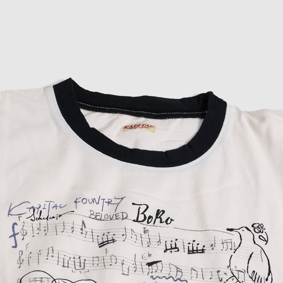 Kapital Ringer Boro Elegy Crew Neck T-Shirt