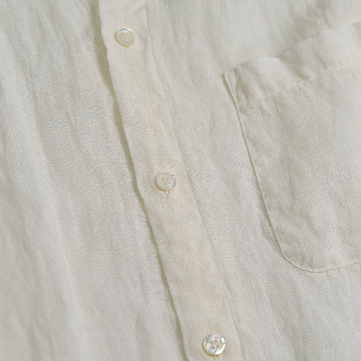 Blue Blue Japan Stand Up Collar Linen Shirt