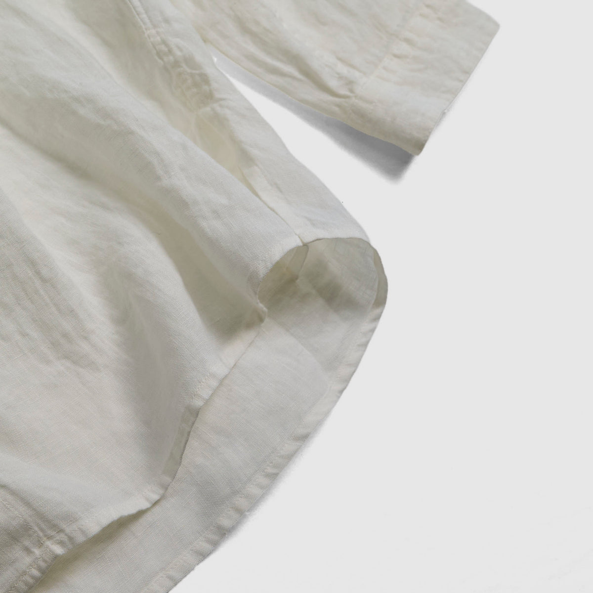 Blue Blue Japan Stand Up Collar Linen Shirt