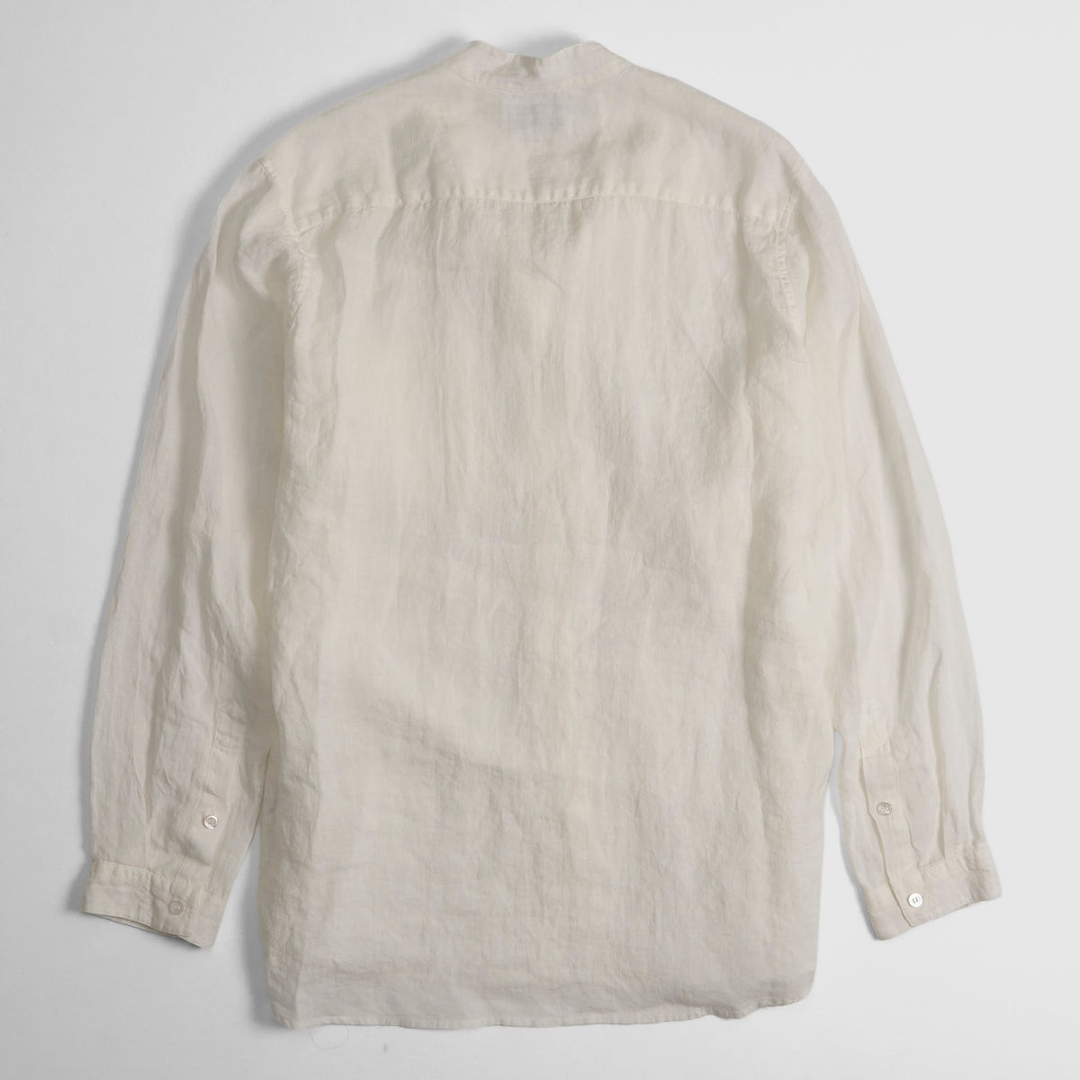 Blue Blue Japan Stand Up Collar Linen Shirt