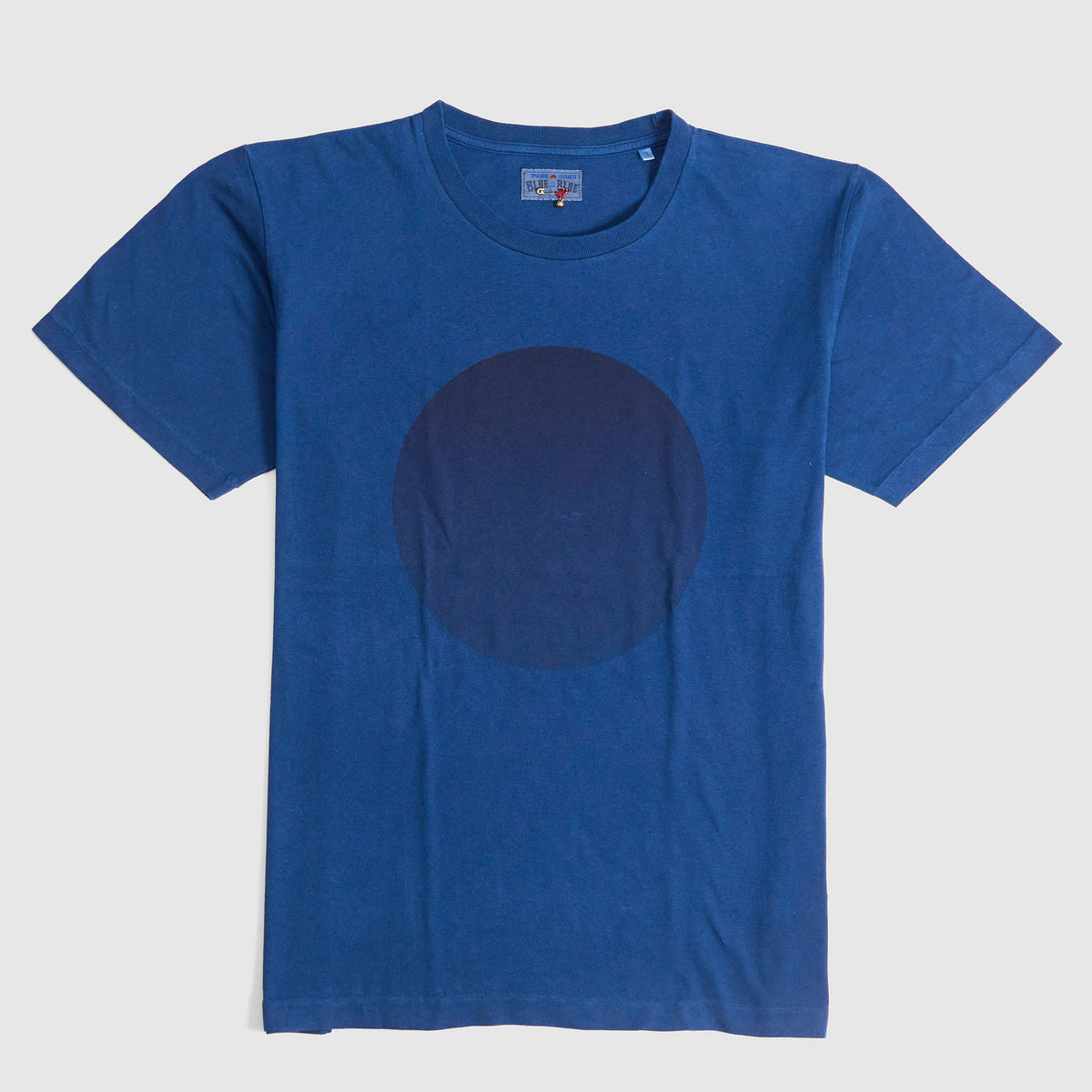 Blue Blue Japan Circle Indigo Crew Neck T-Shirt