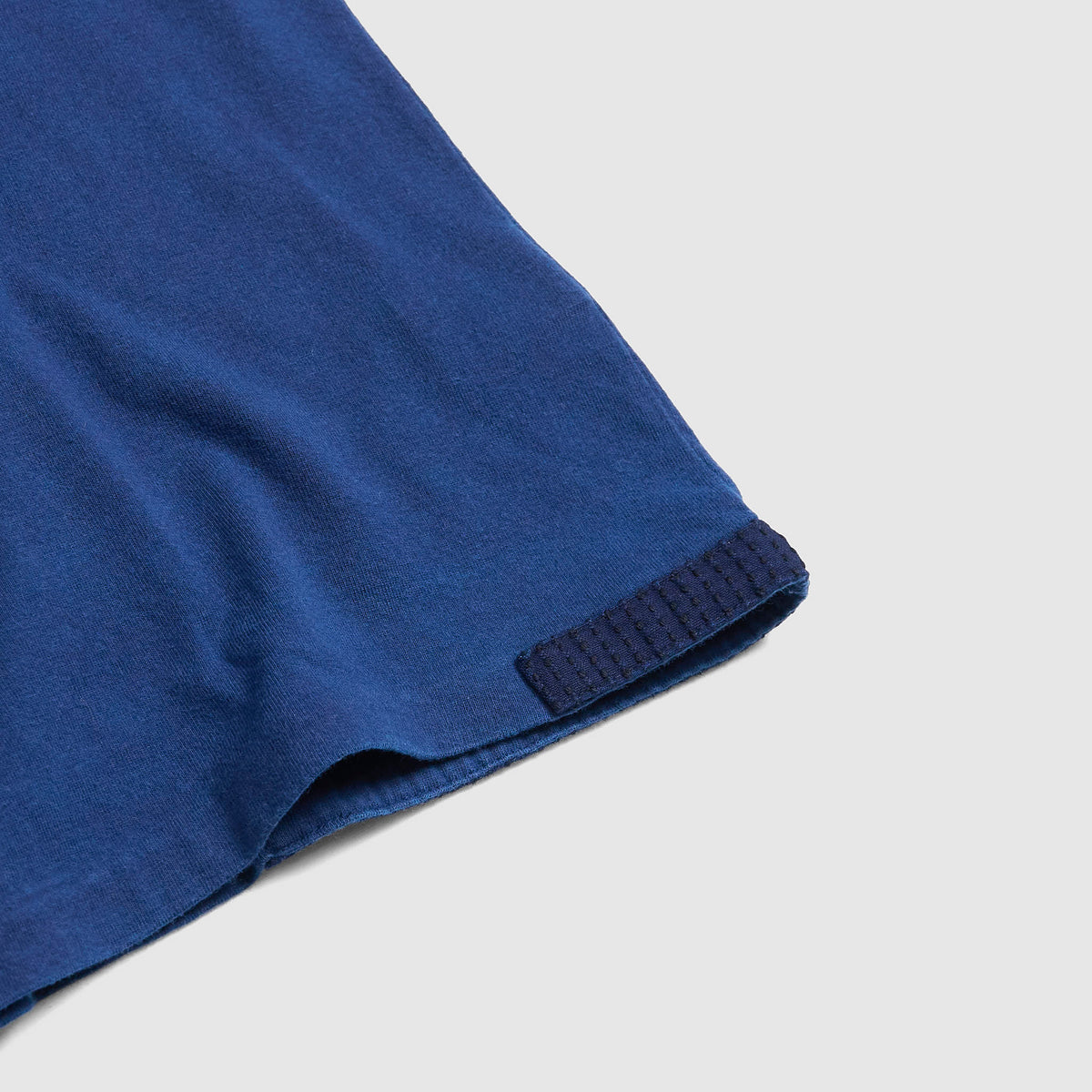 Blue Blue Japan Patchwork Nenrin Indigo Crew Neck T-Shirt