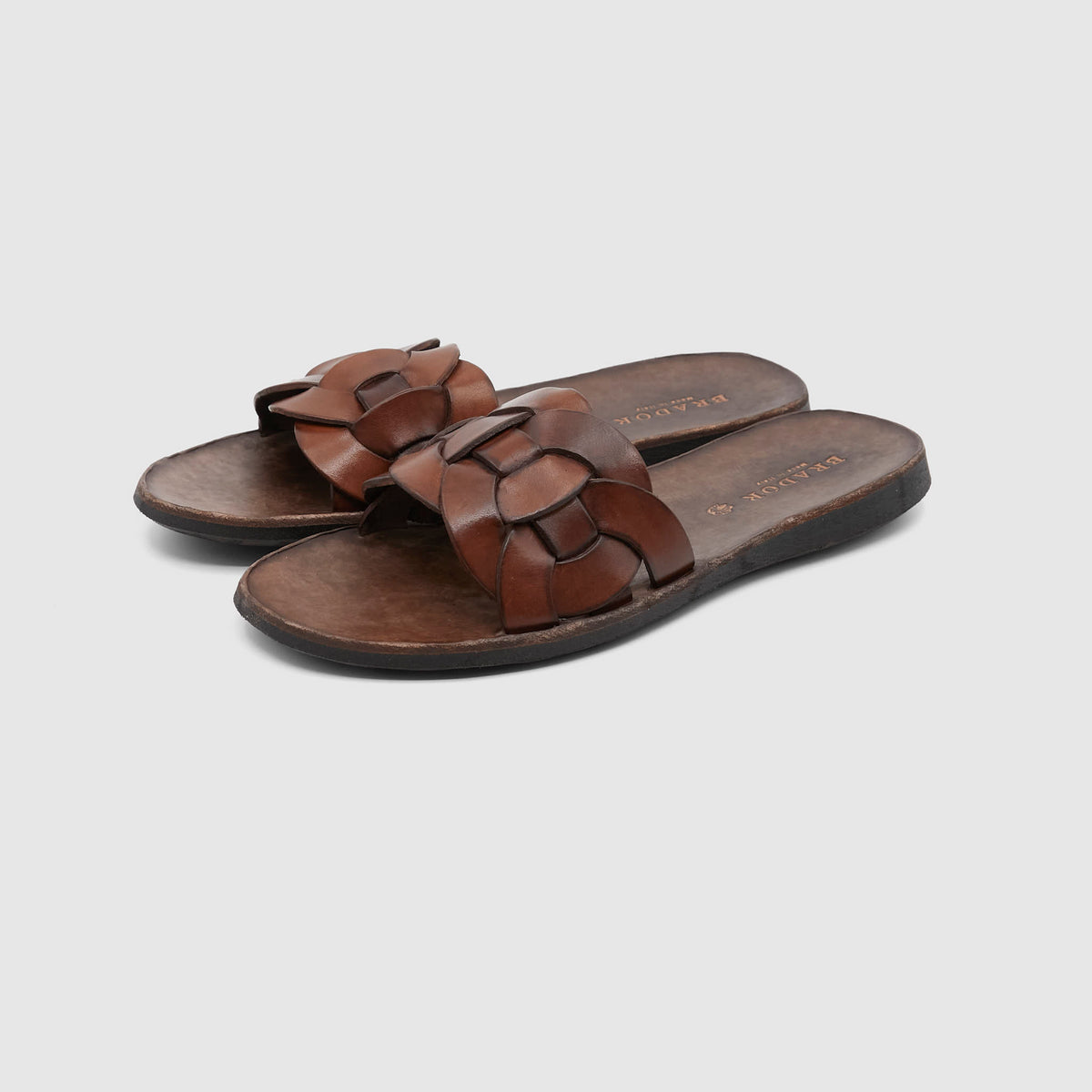 Brador Ladies Braided Leather Sandals