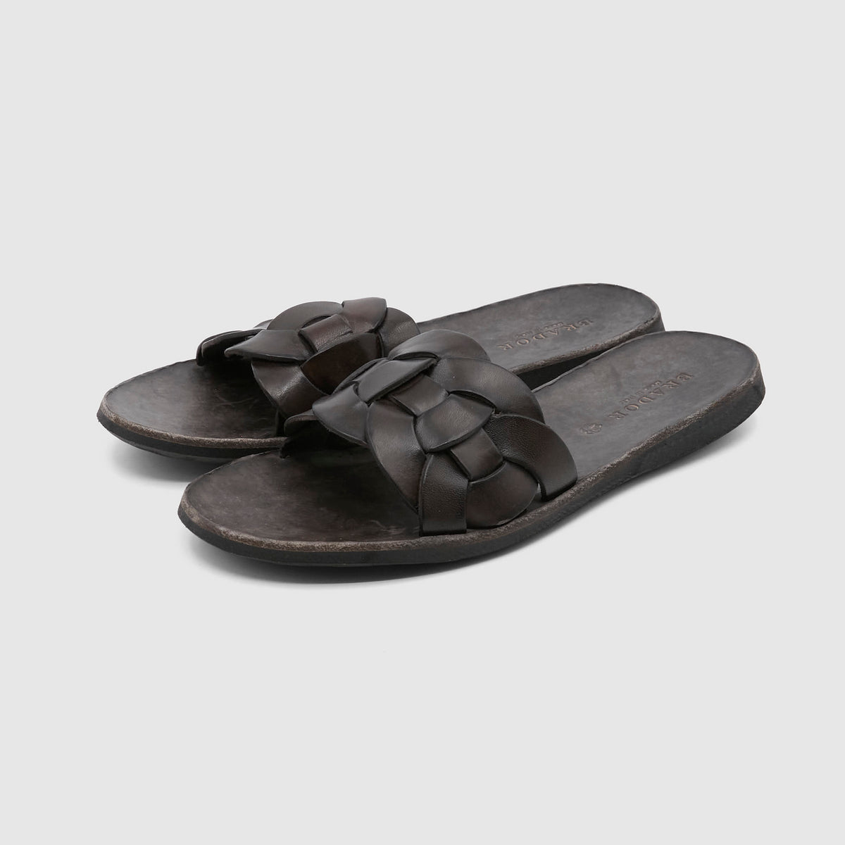 Brador Ladies Braided Leather Sandals