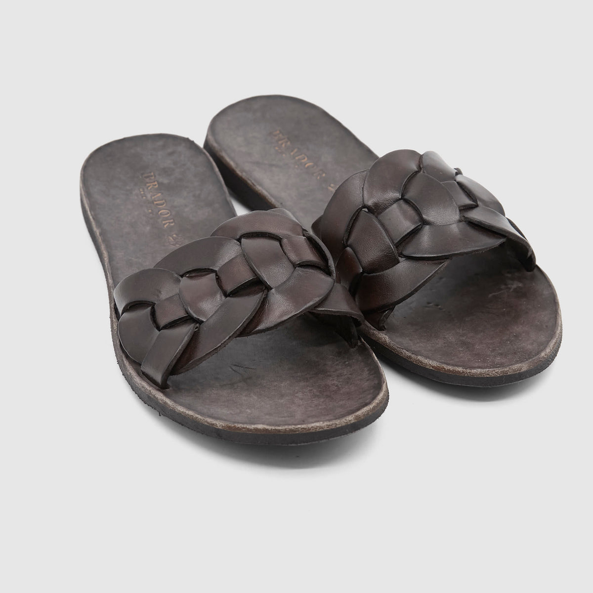 Brador Ladies Braided Leather Sandals