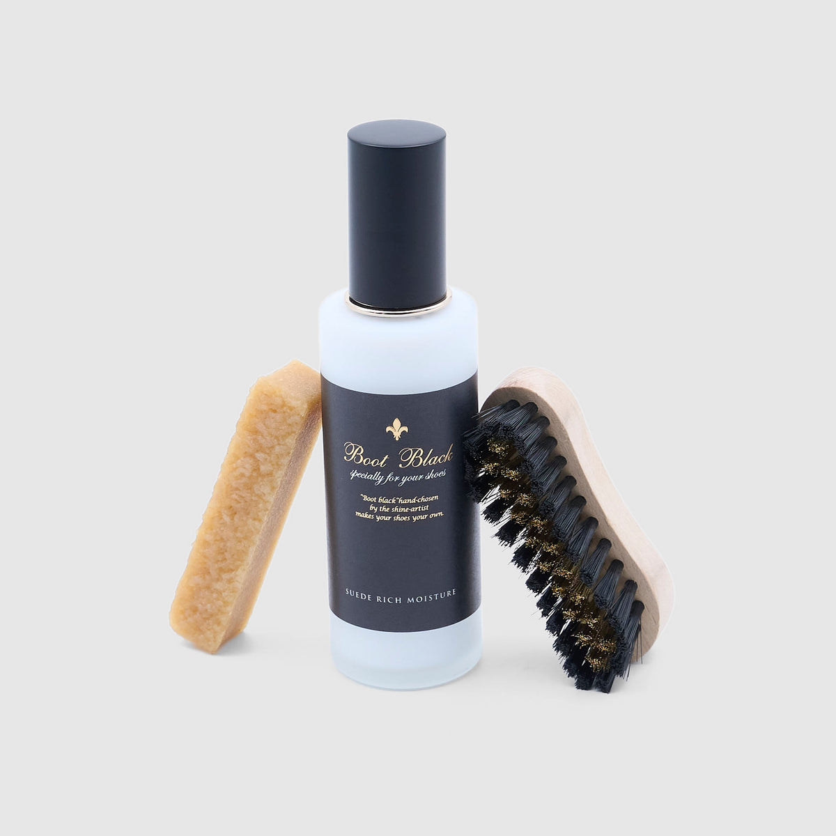 Boot Black Japan Suede Shoe Care Set