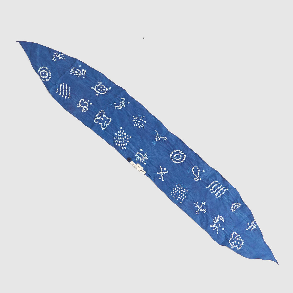 11.11 / eleven eleven Indigo Silk Batique Stripe Bandana
