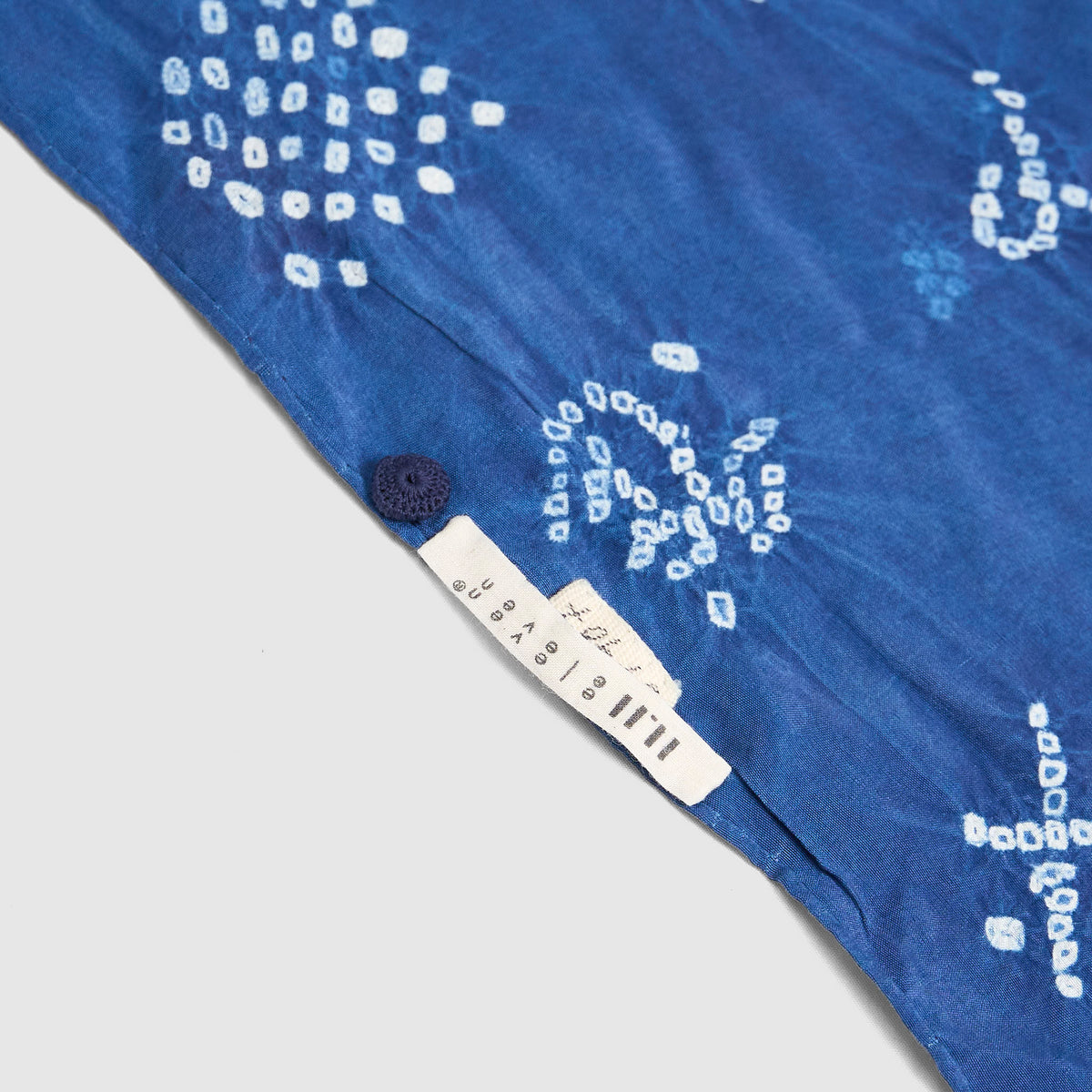 11.11 / eleven eleven Indigo Silk Batique Stripe Bandana