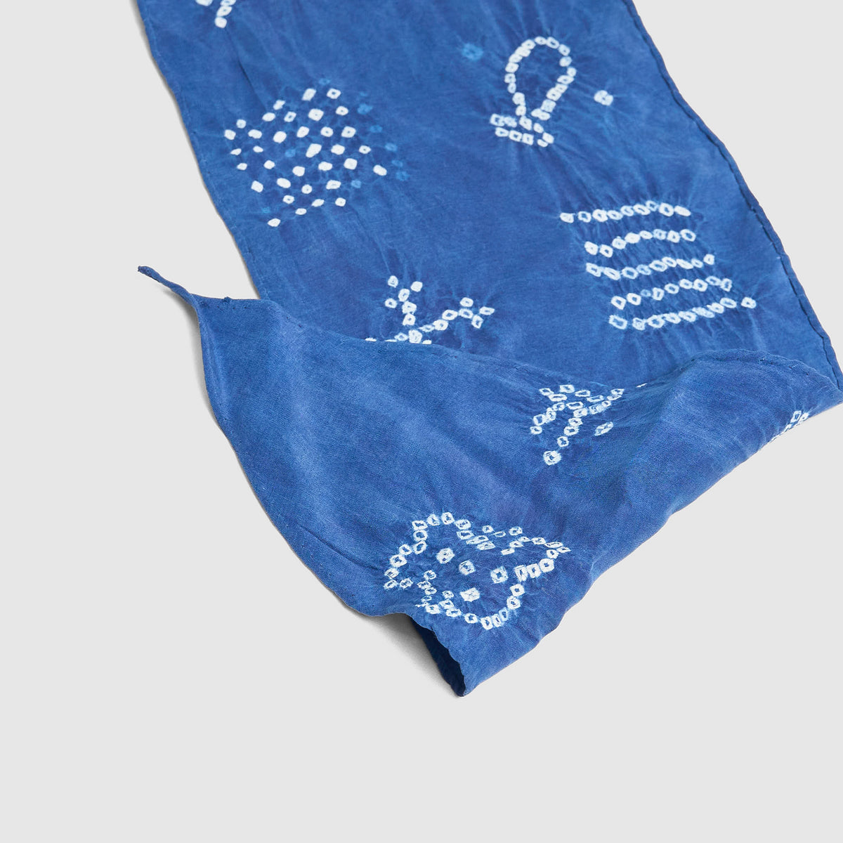 11.11 / eleven eleven Indigo Silk Batique Stripe Bandana