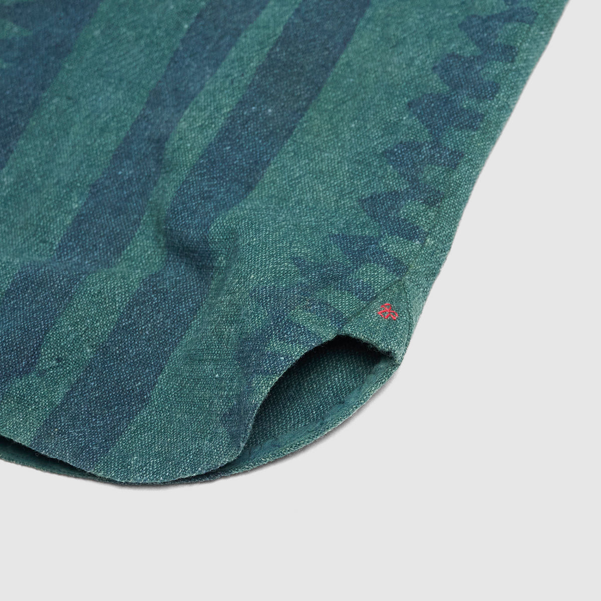 11.11 / eleven eleven Handwoven Green Lovers Pattern Long Sleeve Shirt