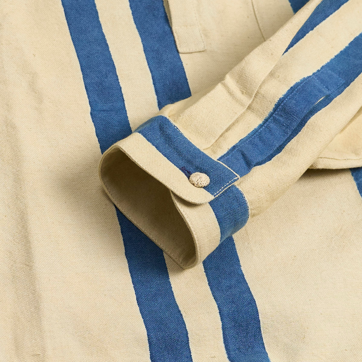 11.11 / eleven eleven Quarter Button Natural Dyed Shirt