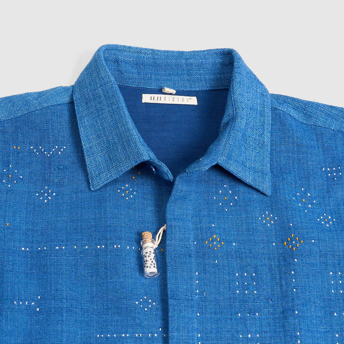 11.11 / eleven eleven Tangaliya Weave Indigo Shirt