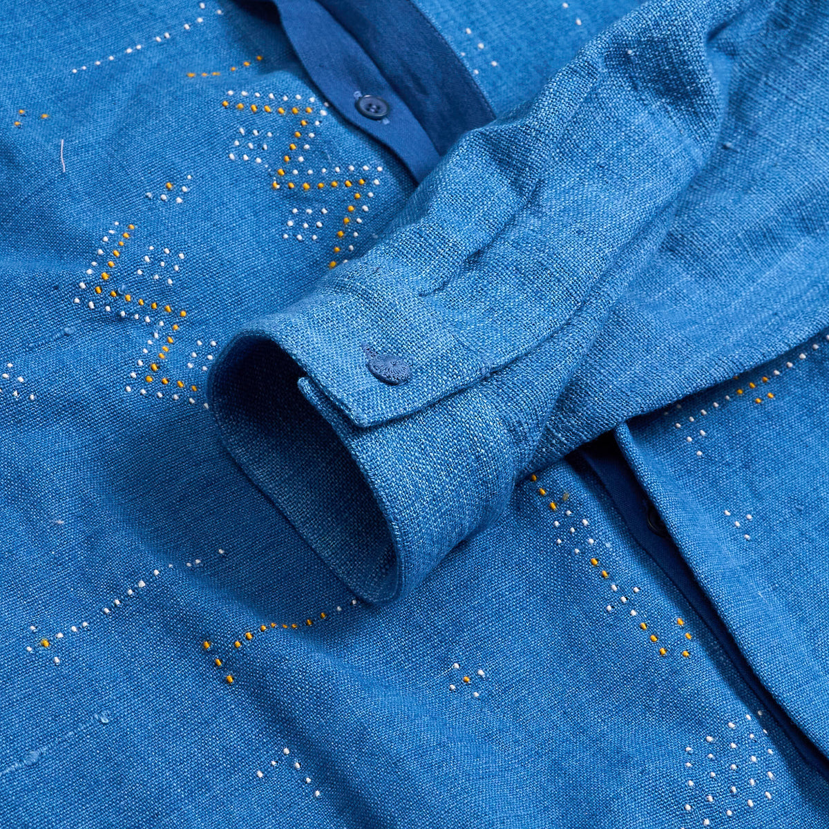 11.11 / eleven eleven Tangaliya Weave Indigo Shirt