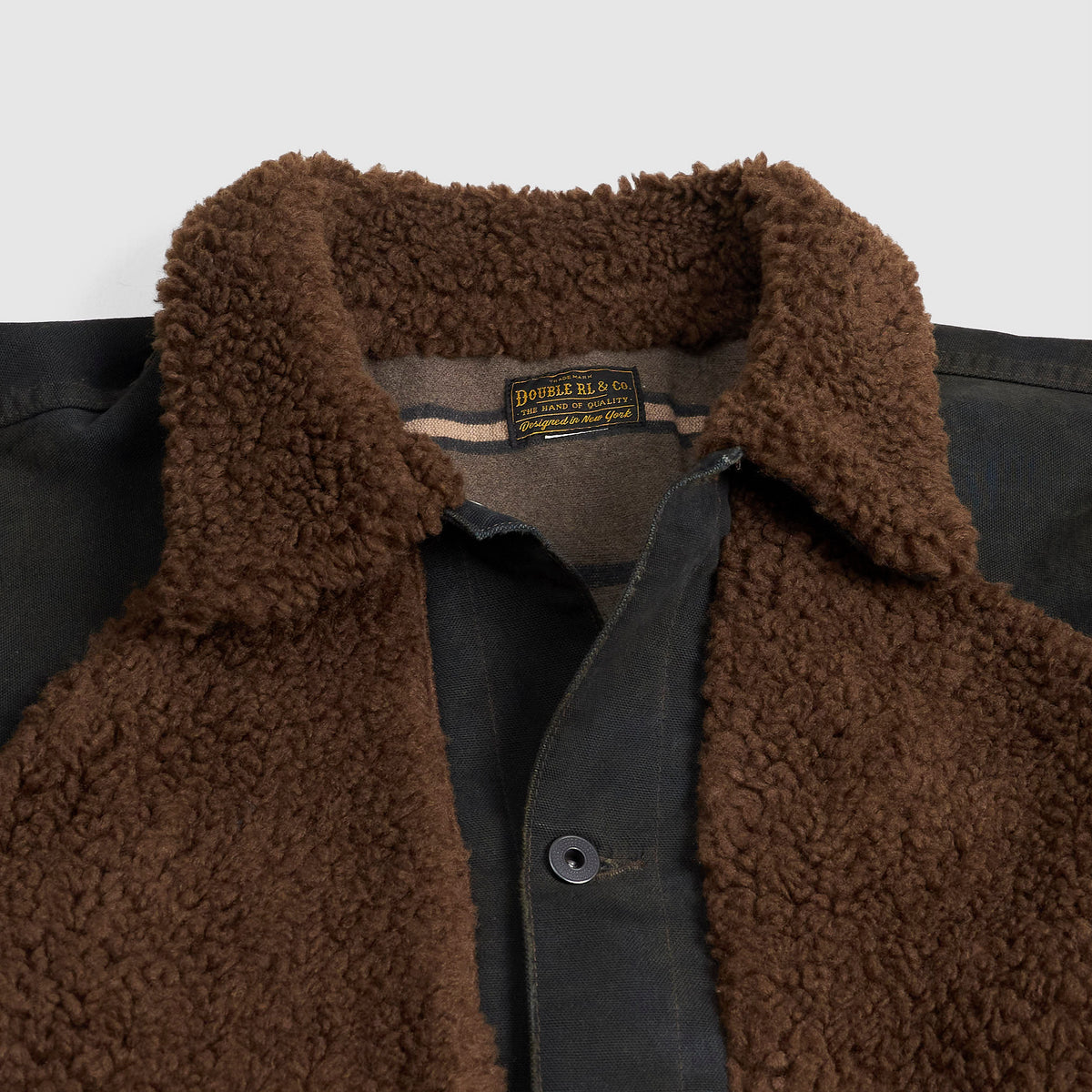 Double RL Midnight Canvas Grizzly Moto Jacket