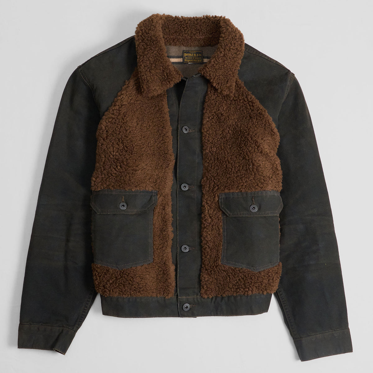 Double RL Midnight Canvas Grizzly Moto Jacket