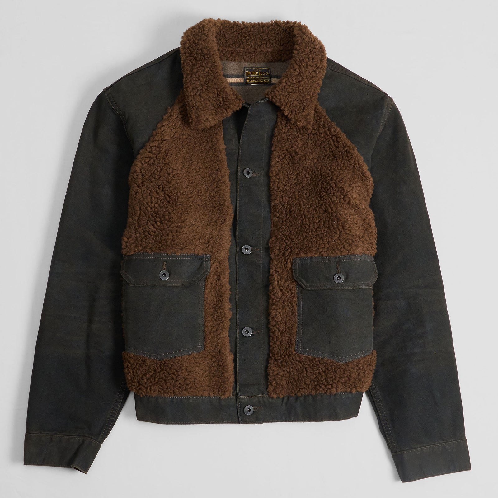 Double RL Midnight Canvas Grizzly Moto Jacket
