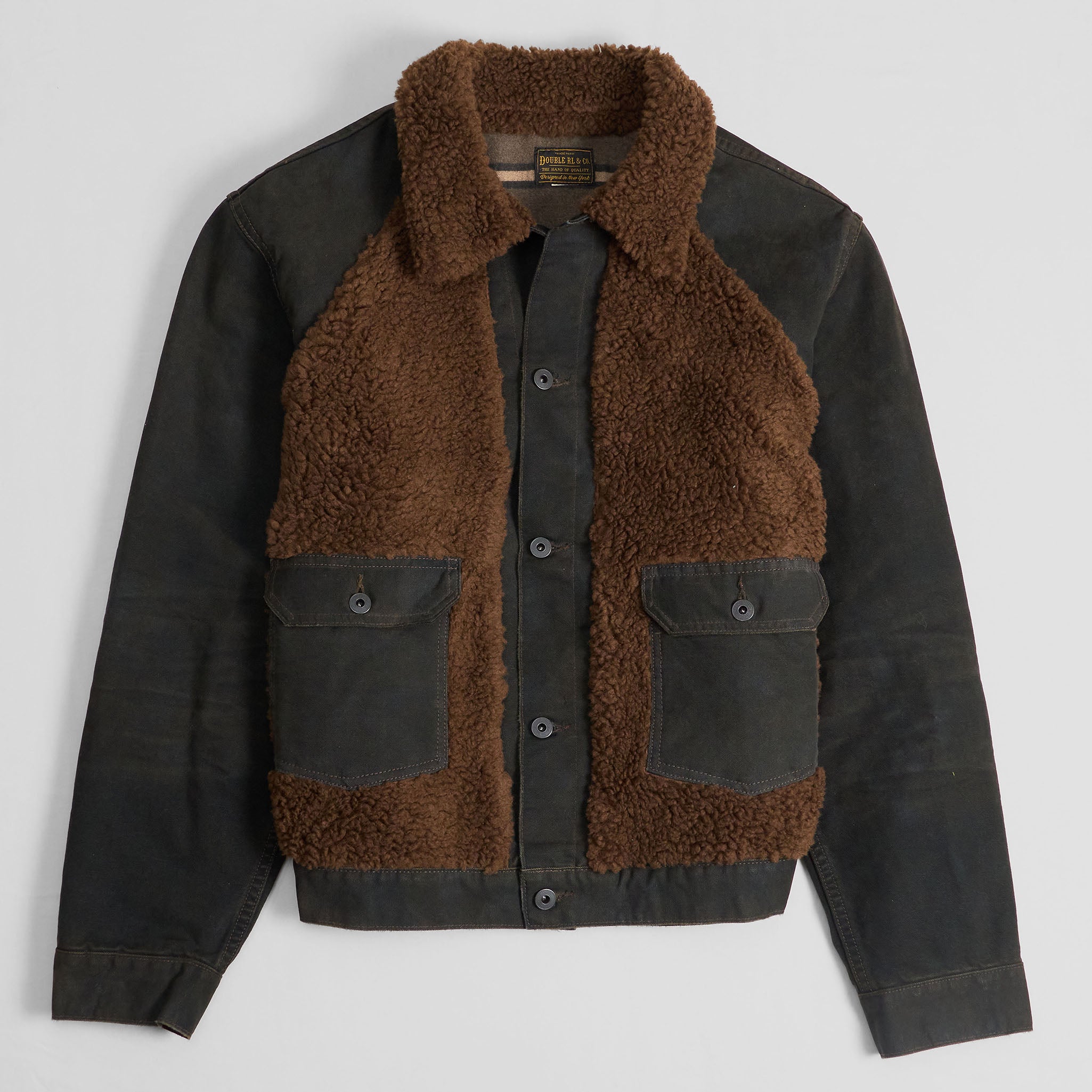 Double RL Midnight Canvas Grizzly Moto Jacket - DeeCee style