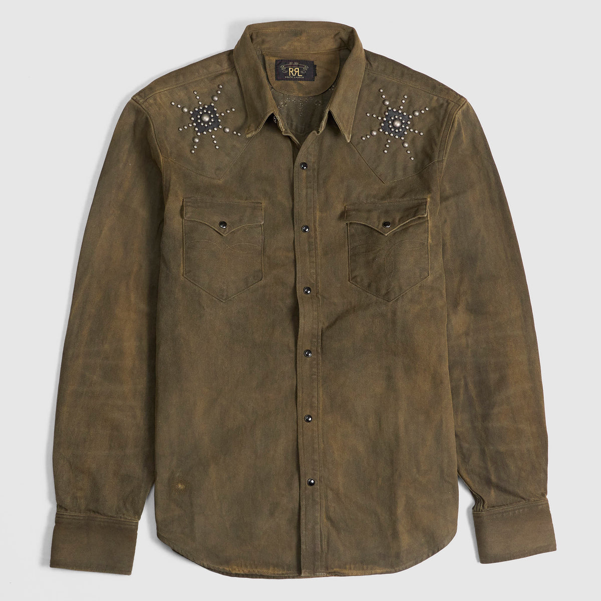 Double RL Western Studded Timeworn Overshirt Jacket