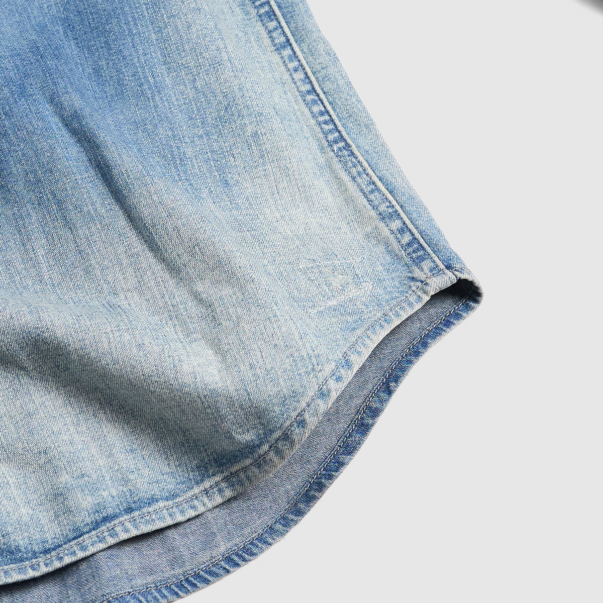 Double RL Distressed Western Denim Shirt
