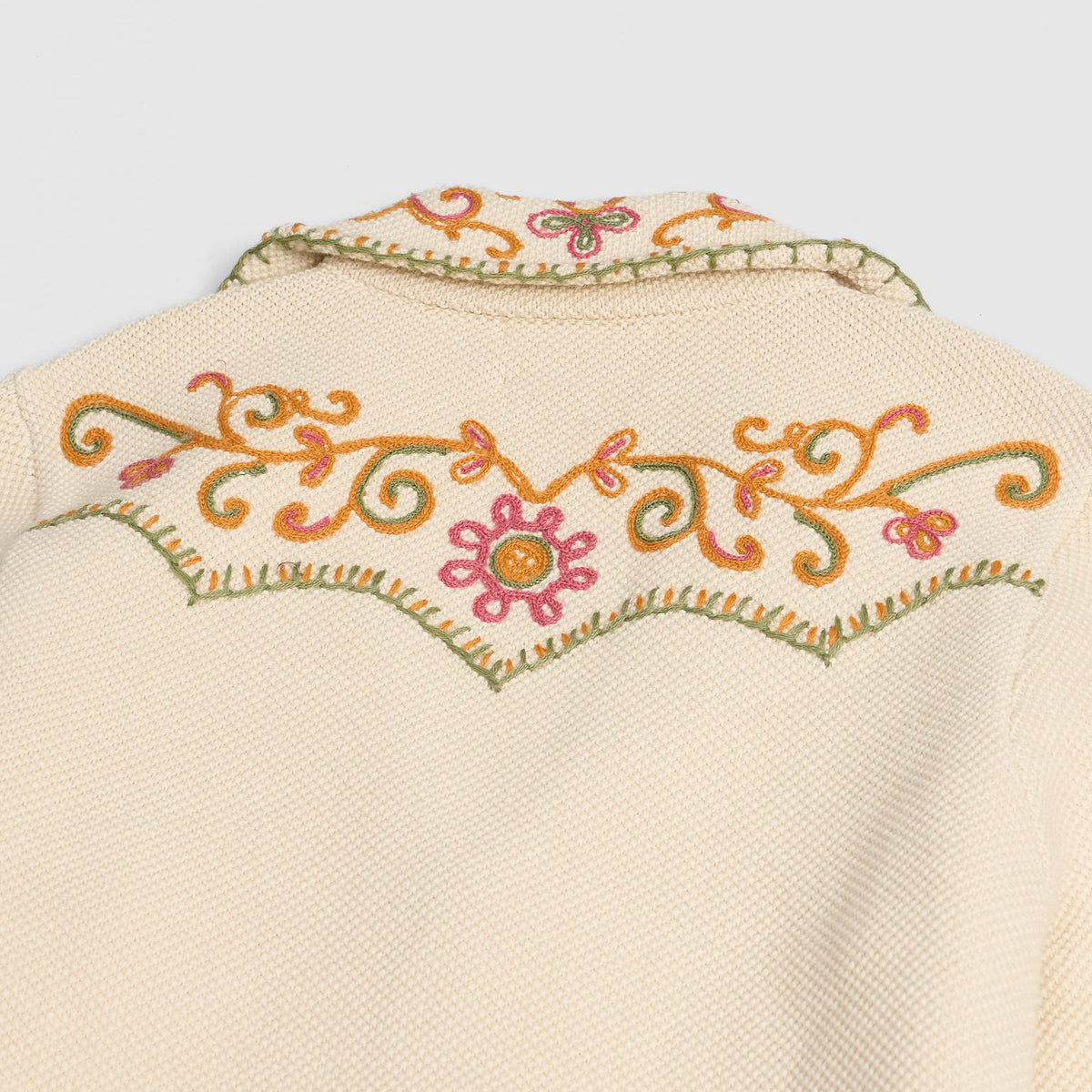Double RL Ladies Hand Embroidered Flowers Cardigan