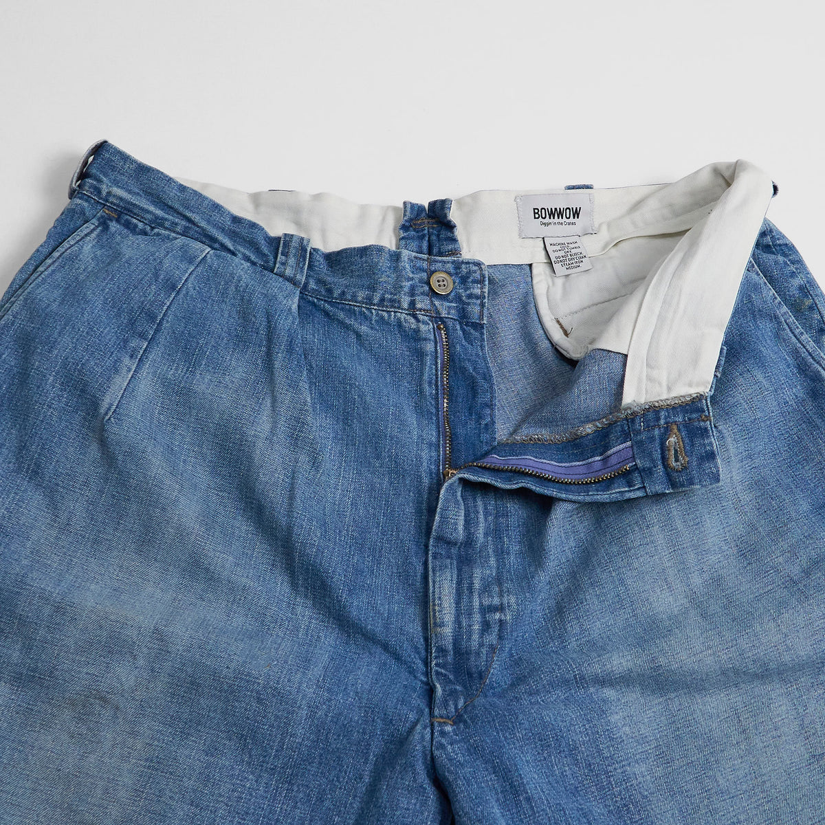 BOW WOW Time Worn Army  Fabric Denim Shorts