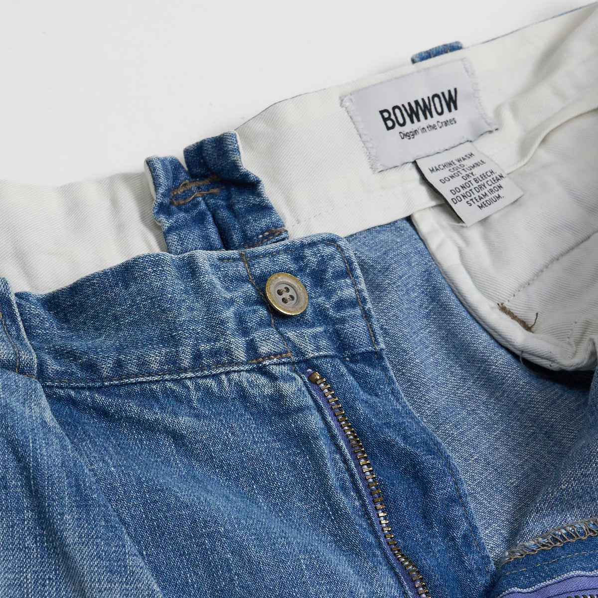 BOW WOW Time Worn Army  Fabric Denim Shorts