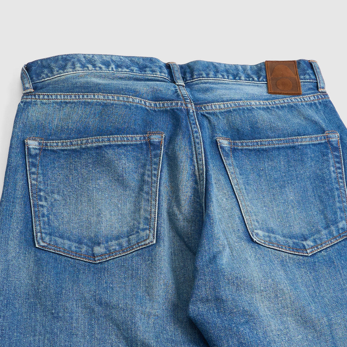 Cottle C.T.L. Washed Cotton-Linen Bengara Straight Denim Jeans