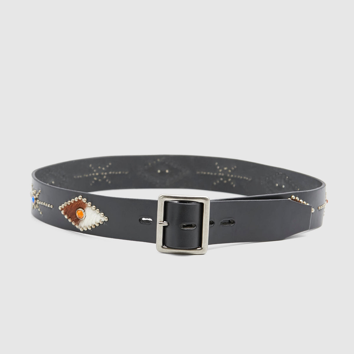 HTC Multicolor Hair And Studs Leather Belt