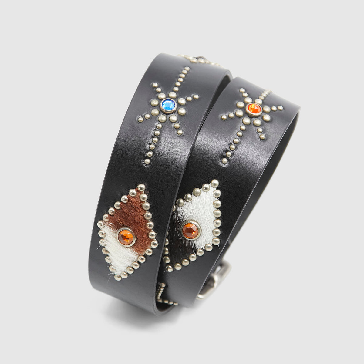 HTC Multicolor Hair And Studs Leather Belt