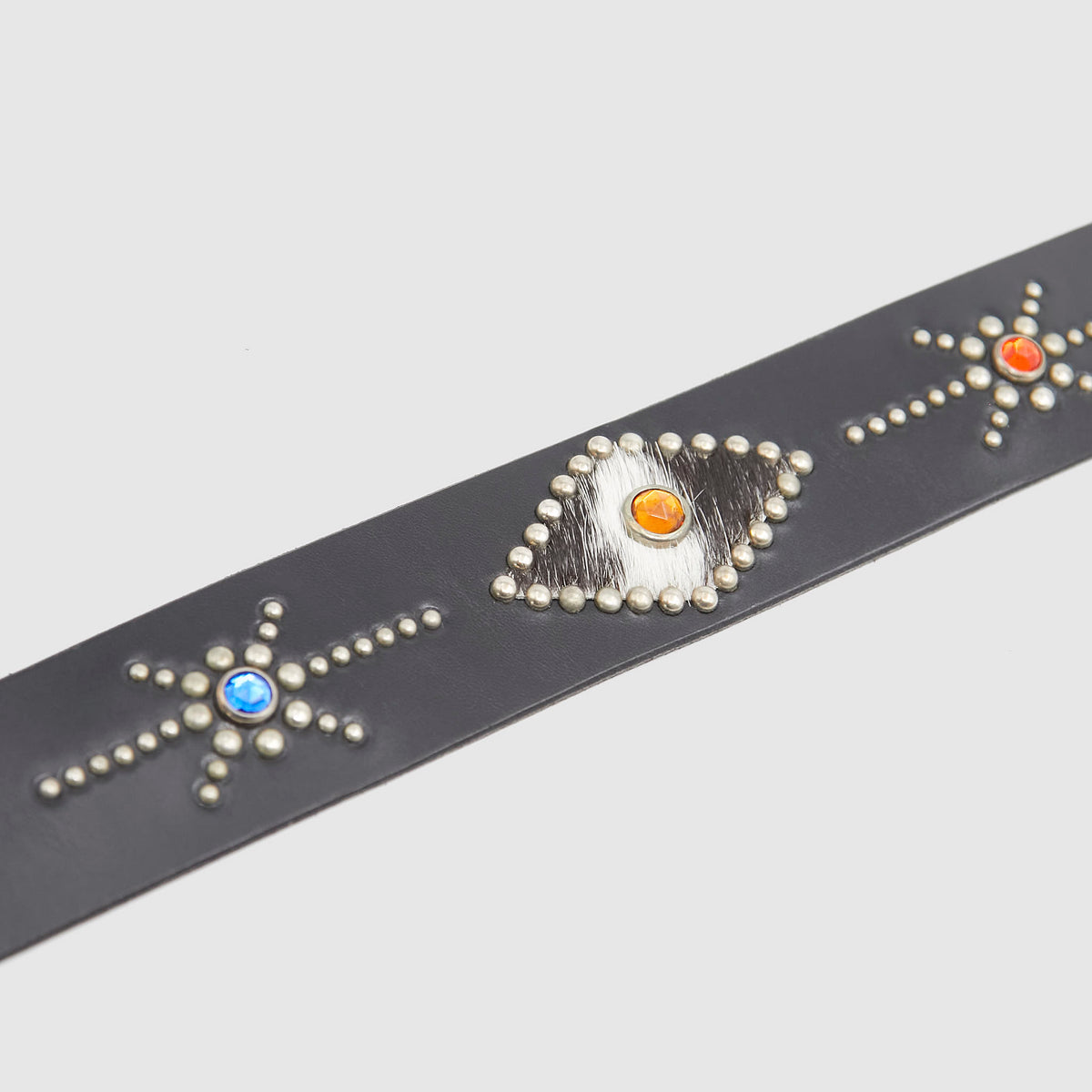 HTC Multicolor Hair And Studs Leather Belt